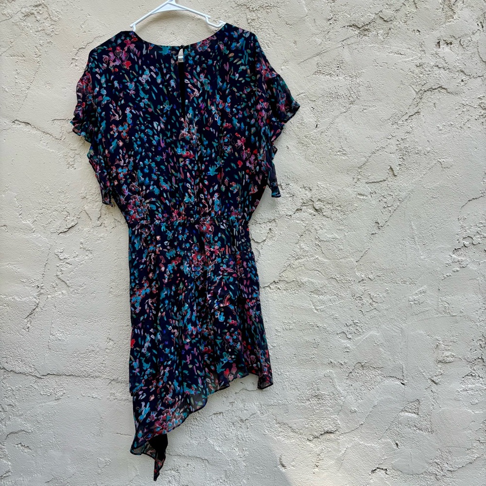 IRO Blame Floral Asymmetrical Flutter Sleeve Dress - Picture 7 of 10